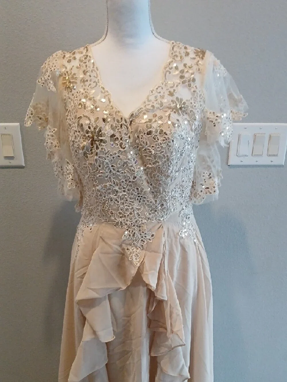 Wesding Dress Dresses | Nwt Wedding Dress - Beige Champagne Wedding Gown Mother Of Bride Eleopement 8 | Color: Cream/Tan | Size: 8 | Vanrobmac's Wesding Dress Dresses | Nwt Wedding Dress - Beige Champagne Wedding Gown Mother Of Bride Eleopement 8 | Color: Cream/Tan | Size: 8 | Vanrobmac's
